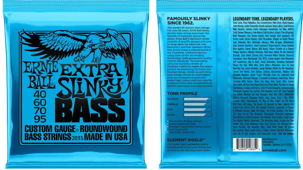 Ernie Ball EB-2835 Basssaiten 040-095 Neu Im Sortiment