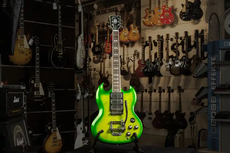 Letzte Chance Gibson 2013 SG Deluxe Lime Burst