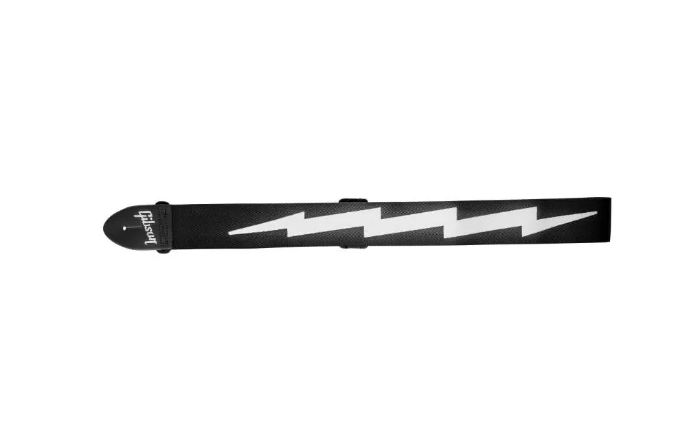 Jetzt Bestellen Gibson Lightning Bolt Style 2" Safety Strap Jet Black