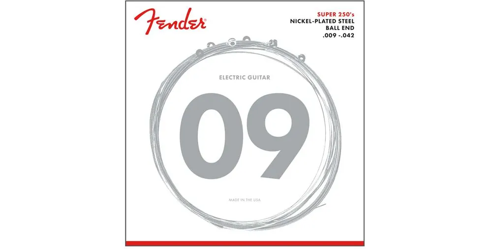 Fender Super 250L NPS Ball End E-Gitarren Saiten 9-42 Top-Seller