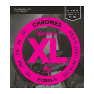 D'Addario ECB81-5 Chromes Light E-Bass 045-132 Sonderangebot