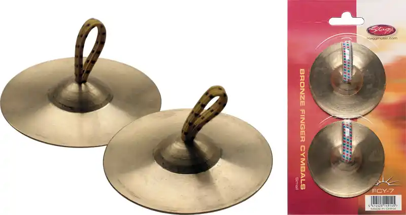 Stagg FCY-7 Fingercymbals Bronze Geprüft
