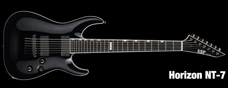Neu ESP Horizon NT7 Black E-Gitarre