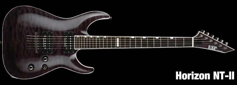 Abverkauf ESP Horizon NT II QM See Thru Black E-Gitarre