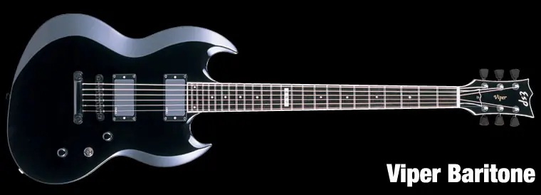 Rabatt ESP Viper Baritone Black E-Gitarre