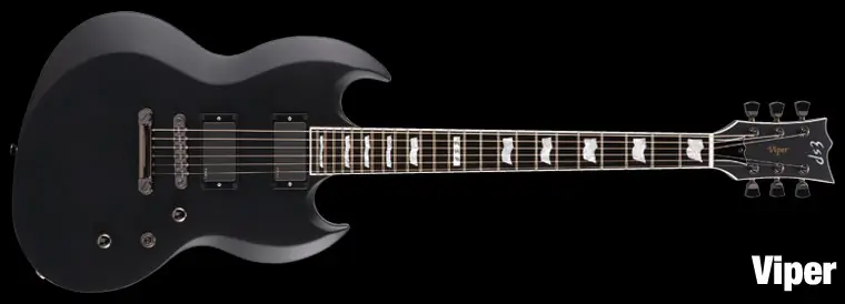 ESP Viper Black Satin E-Gitarre Sonderaktion