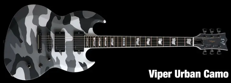 ESP Viper Urban Camo E-Gitarre Geprüft