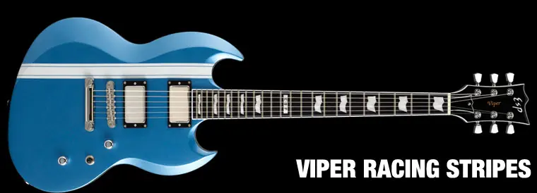 Letzte Chance ESP Viper Racing Stripe LPB E-Gitarre
