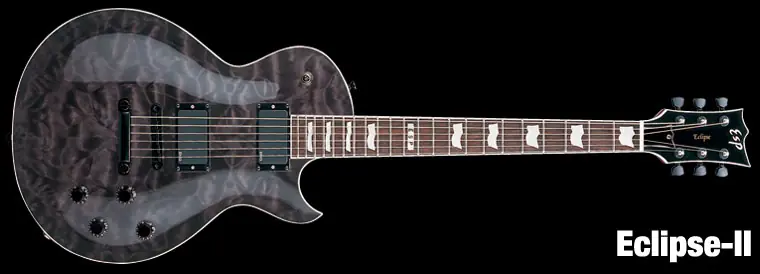 Gratis Versand ESP Eclipse II See Thru Black E-Gitarre