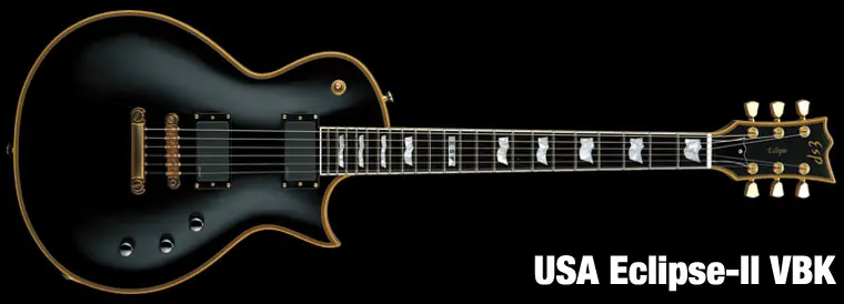 ESP Eclipse II USA Vintage Black E-Gitarre Gratis Versand