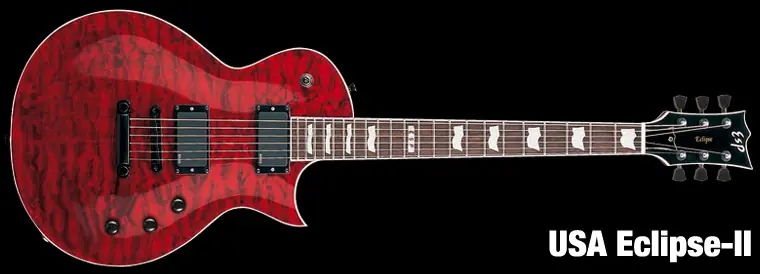 ESP Eclipse II USA See Thru Black Cherry E-Gitarre Solange Der Vorrat Reicht