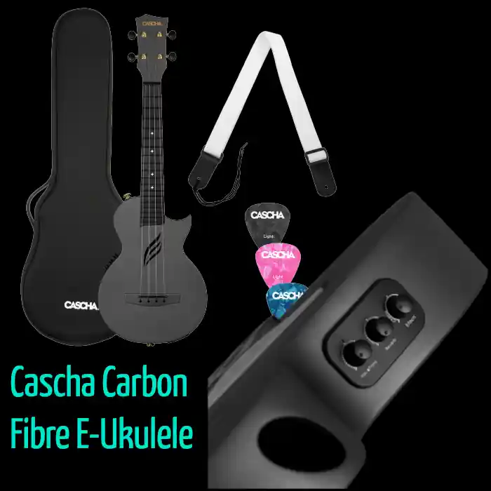Sonderaktion Cascha Carbon Fibre E-Ukulele Set