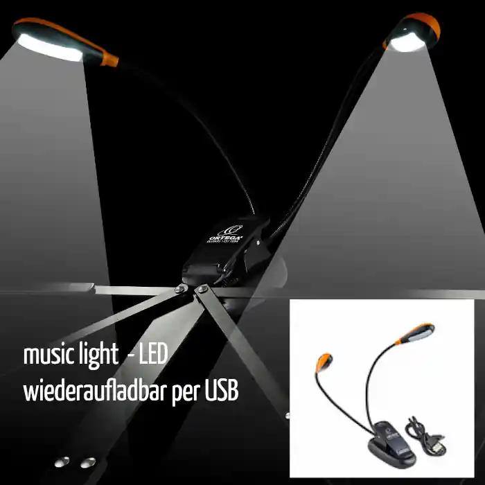 ORTEGA LED music light – USB wiederaufladbar Geprüft
