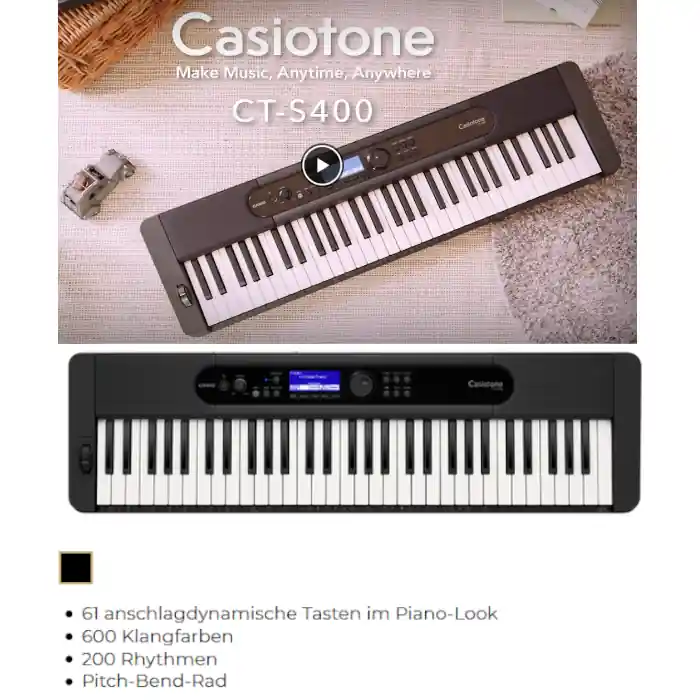 Wochenendangebot Casiotone CT-S400 Keyboard