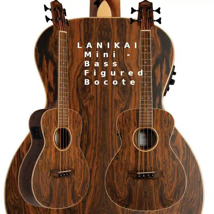LANIKAI Mini Bass (Bass-Ukulele) Figured Bocote | mit PreAmp Sofort Bestellen