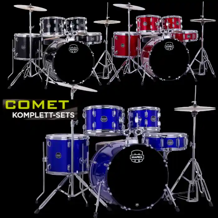 MAPEX COMET Stage Drumset | 22″ inkl. Becken und Hardware-Satz Highlight