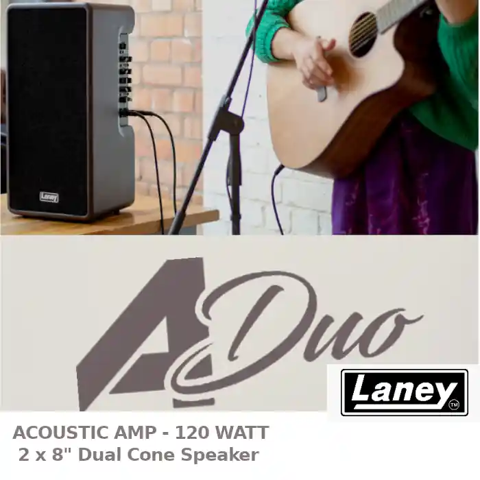 Laney A-Duo Akustikgitarrenamp, 120 W, 2 x 8″| FX Finale Aktion