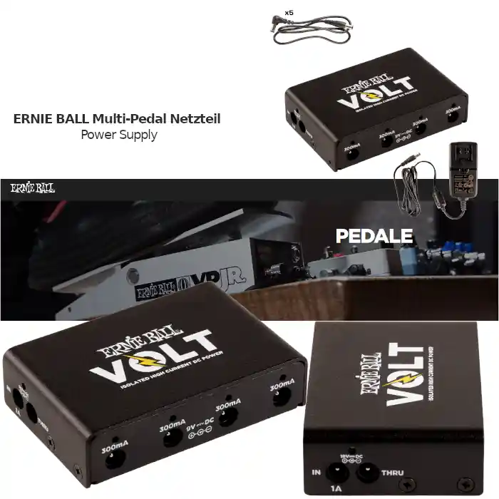 ERNIE BALL Multi-Netzteil,Volt Power Supply, 5 Ausgänge Sonderangebot