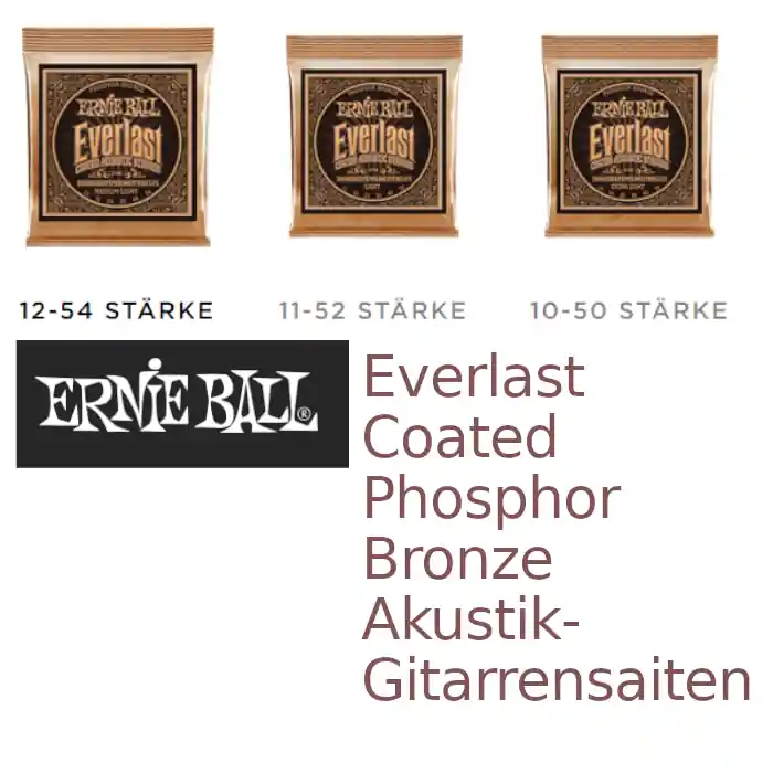 Everlast Coated Phosphor Bronze Akustik-Gitarrensaiten Garantierte Lieferung