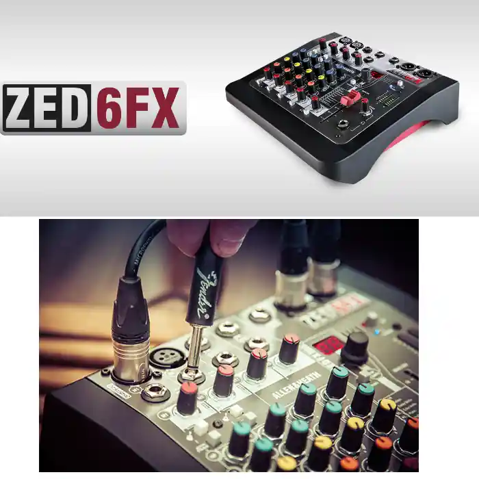 Markenware Allen & Heath ZED-6FX Kompakter Analogmixer