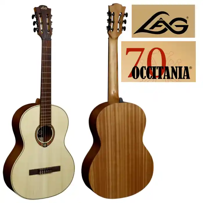Günstig LAG Konzertgitarre, Occitania 70-auchLefthand
