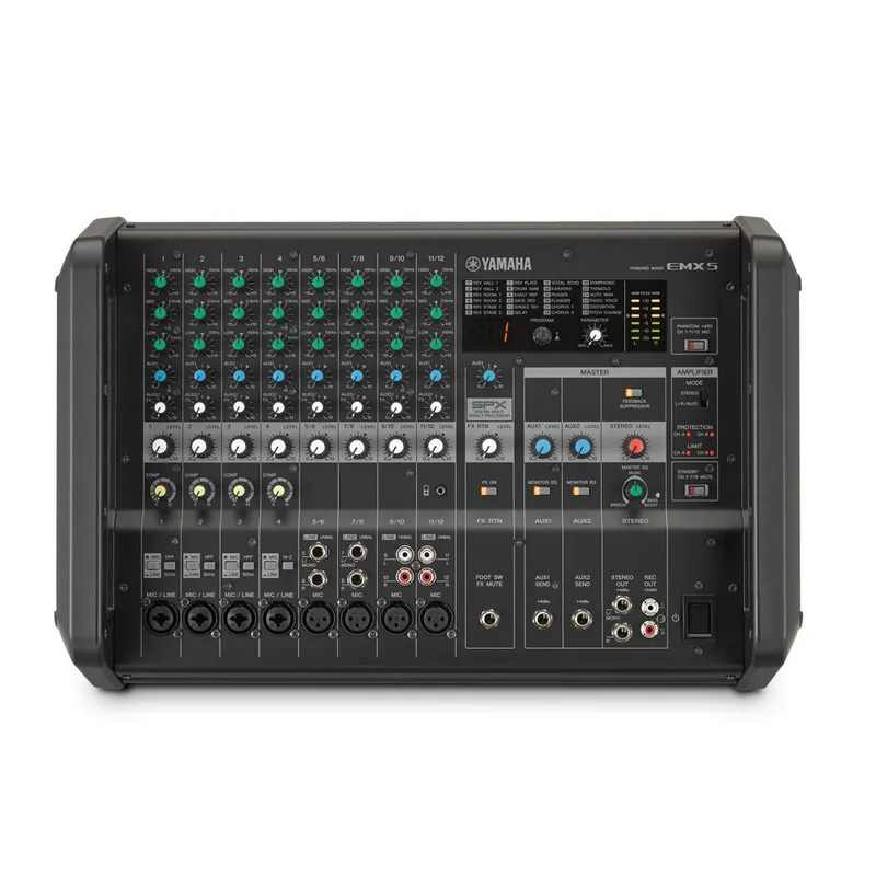 Yamaha 12-Kanal Powermixer EMX5 630W. Markenprodukt