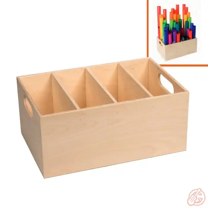 BOOMWHACKERS® Kiste, Holz ABW569 | für bis zu 48 Boomwhacker Röhren Versand Am Gleichen Tag