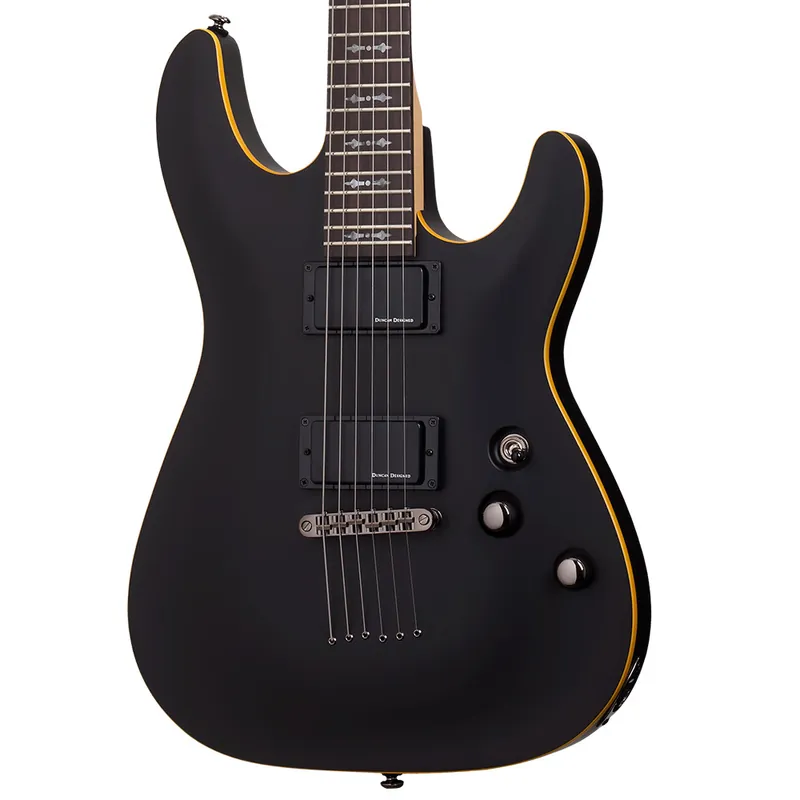 Neuheit SCHECTER Demon 6 E-Gitarre | Black Satin