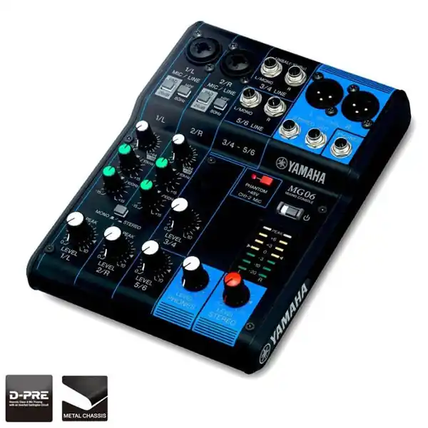 Echt YAMAHA MG06 Mixer | 6 Kanäle