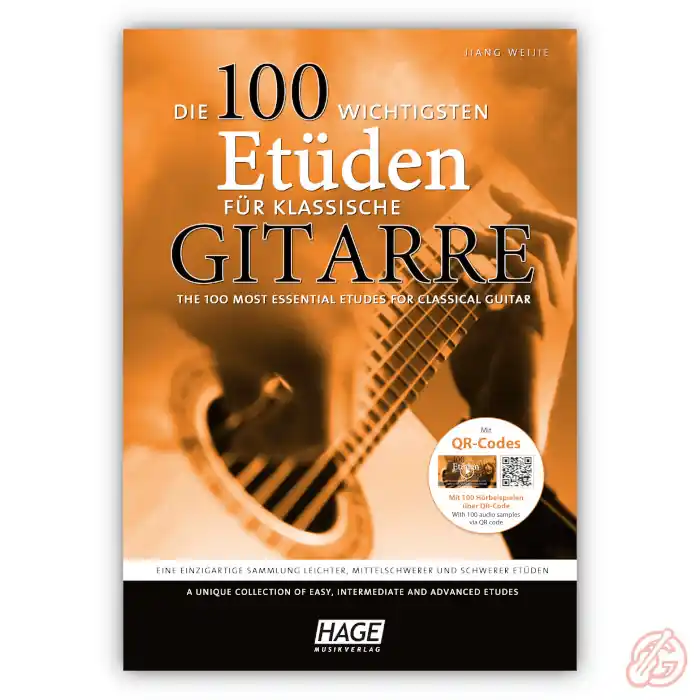 Sichere Zahlung Hage ‚DIE 100 WICHTIGSTEN ETÜDEN‘ für klassische Gitarre | Noten, inkl. 2 CDs