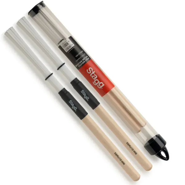 Neue Kollektion Stagg Jazz Besen SBRU10-WN mit Nylondrähten