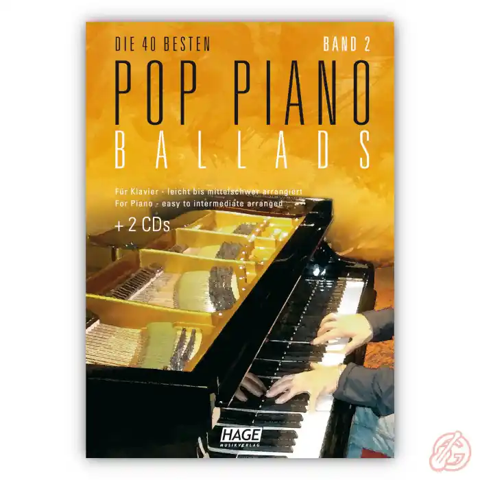 Neue Ware Hage ‚POP PIANO BALLADS‘ Band 2 | Songbook, inkl. 2 CDs