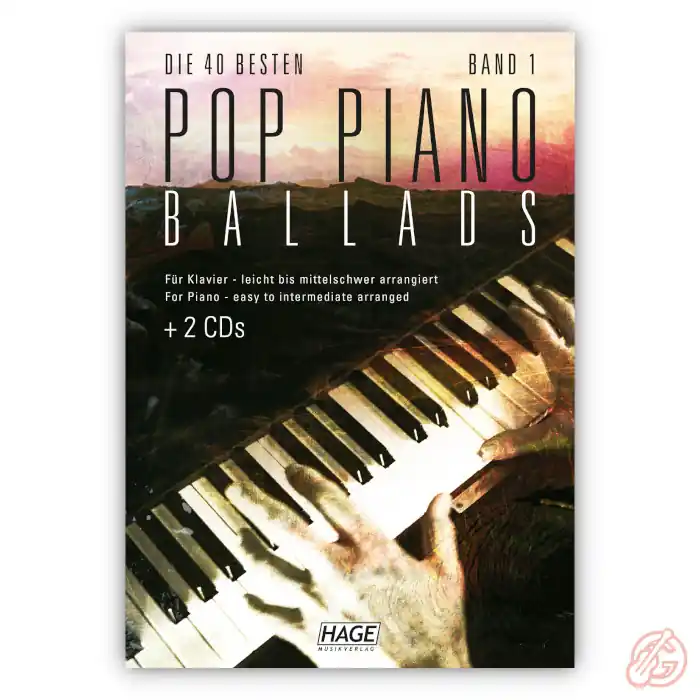 Hage ‚POP PIANO BALLADS‘ Band 1 | Songbook, inkl. 2 CDs Neuheit