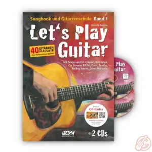 Neuheit Hage ‚LET’S PLAY GUITAR‘ Band 1 | Lehrbuch inkl. 2 CDs, Online-Videos