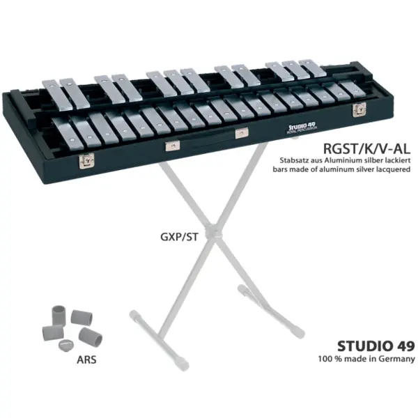 Studio49 Royal Percussion Glockenspiel RGST/K/V-AL Portable Schneller Versand