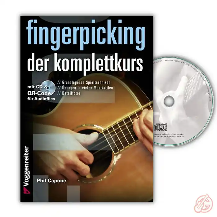 Wochenendangebot ‚FINGERPICKING‘ – Der Komplettkurs | Gitarrenlehrbuch/Tabs, inkl. CD