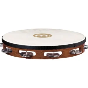 MEINL Tambourine TAH1AB Ziegenfell mit Stahlschellen Expressversand