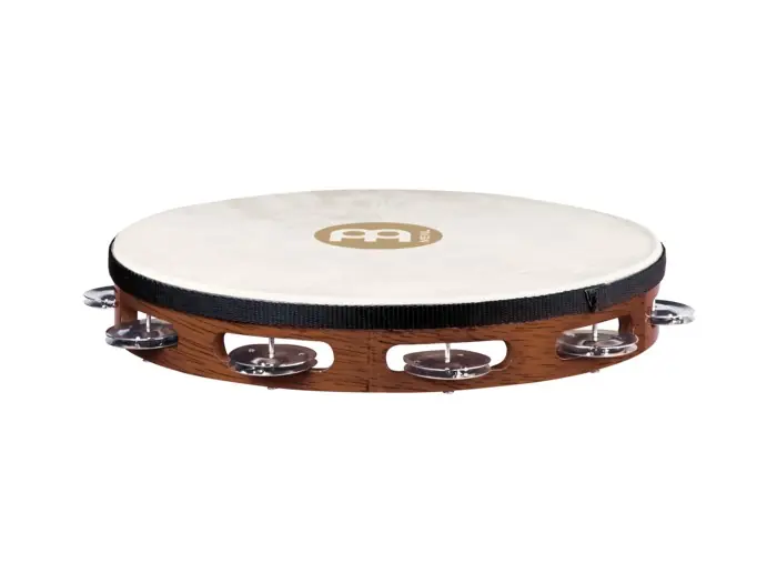 MEINL Tambourine TAH1AB Ziegenfell mit Stahlschellen Expressversand