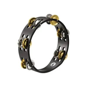 Top-Angebot MEINL Compact Wood Tambourine CTA2M-BK Tambourin mit Alu- und Stahlschellen