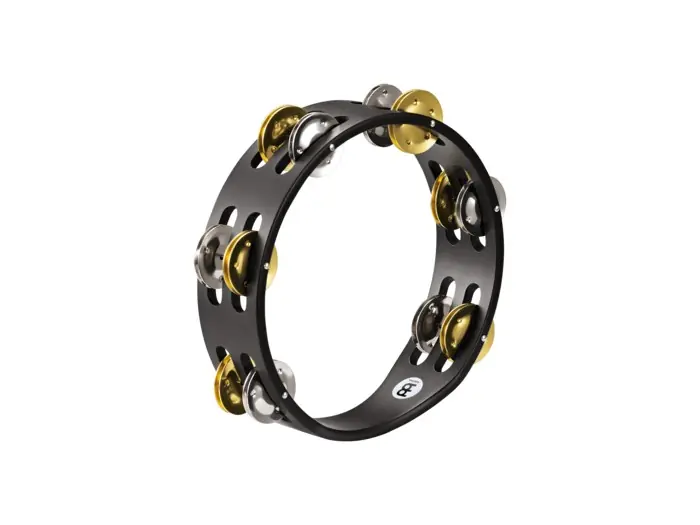 Top-Angebot MEINL Compact Wood Tambourine CTA2M-BK Tambourin mit Alu- und Stahlschellen