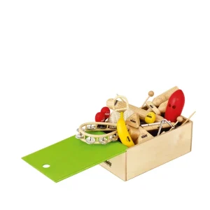 Geprüft NINO Percussion Set, 15-teilig mit Holzbox NINOSET515-WB