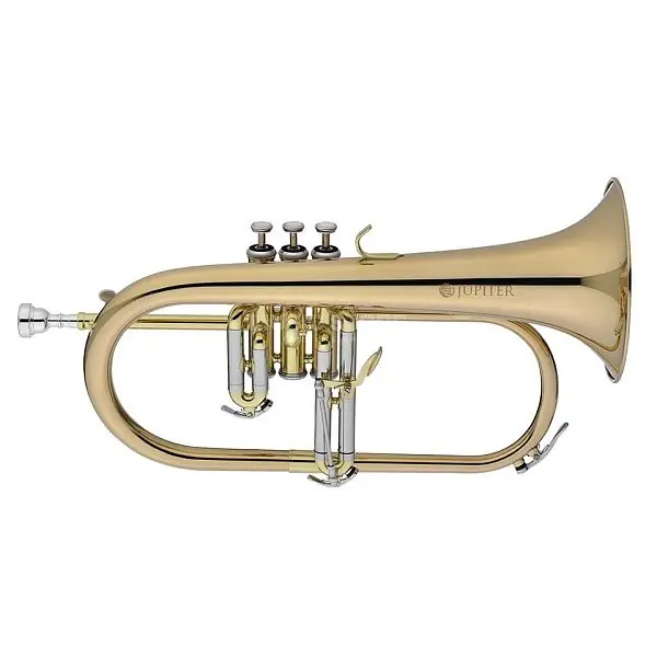 Neue Kollektion JUPITER JFH1100R Bb-Flügelhorn | Messing/Goldmessing, Deluxe-Koffer