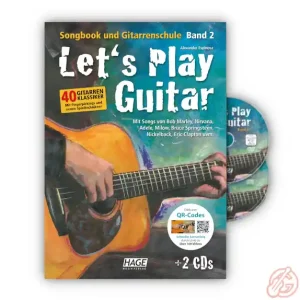 Wochenendangebot Hage ‚LET’S PLAY GUITAR‘ Band 2 | Lehrbuch inkl. 2 CDs, Online-Videos