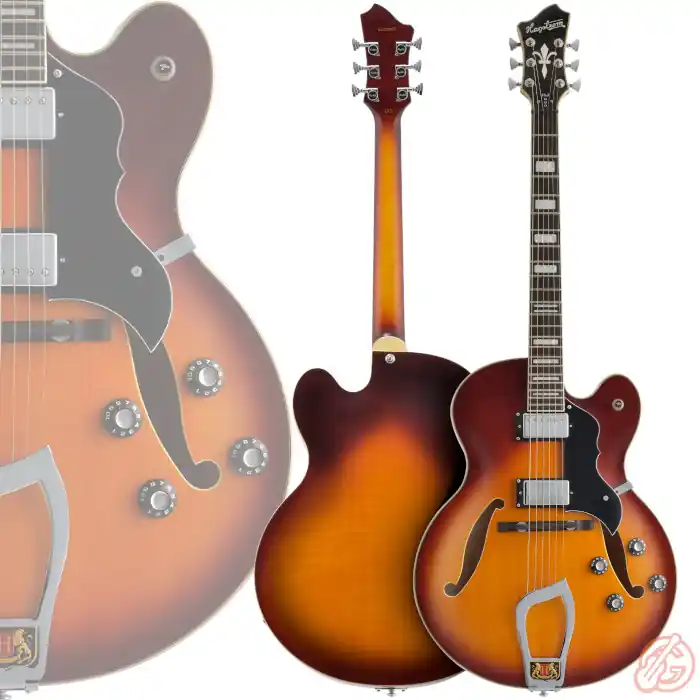 HAGSTROM HJ800 Jazz E-Gitarre Semiakustik | Vintage Sunburst Sonderaktion