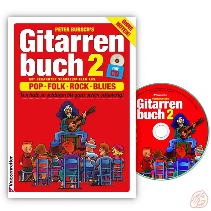 Preisreduziert Peter Bursch’s ‚GITARRENBUCH 2‘ ohne Noten | Band 2, inkl. CD