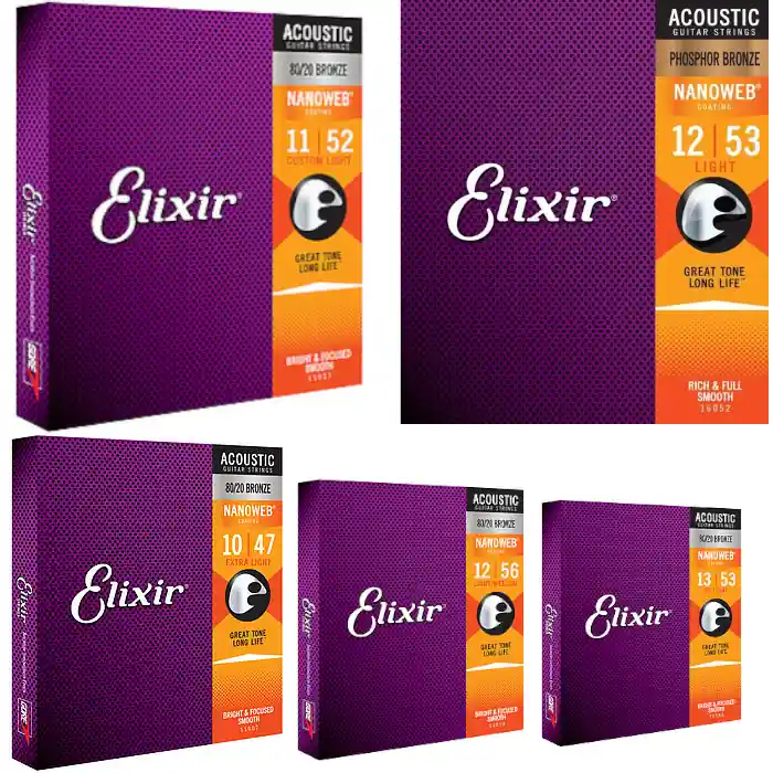 ELIXIR Nanoweb Saiten Phosphor Bronze Saitensatz A Heißes Angebot