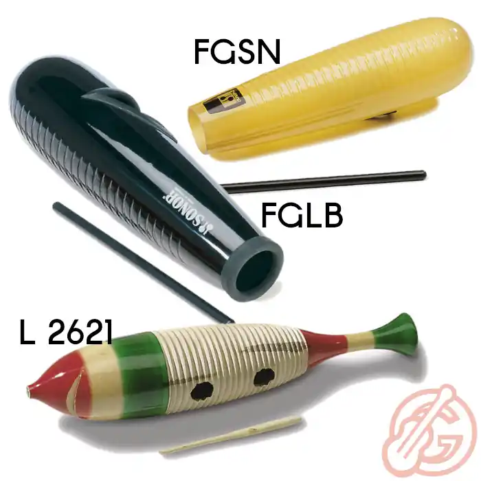 SONOR Guiro Set Holz/Fiberglass | 3-teilig + Scraper Sichere Zahlung