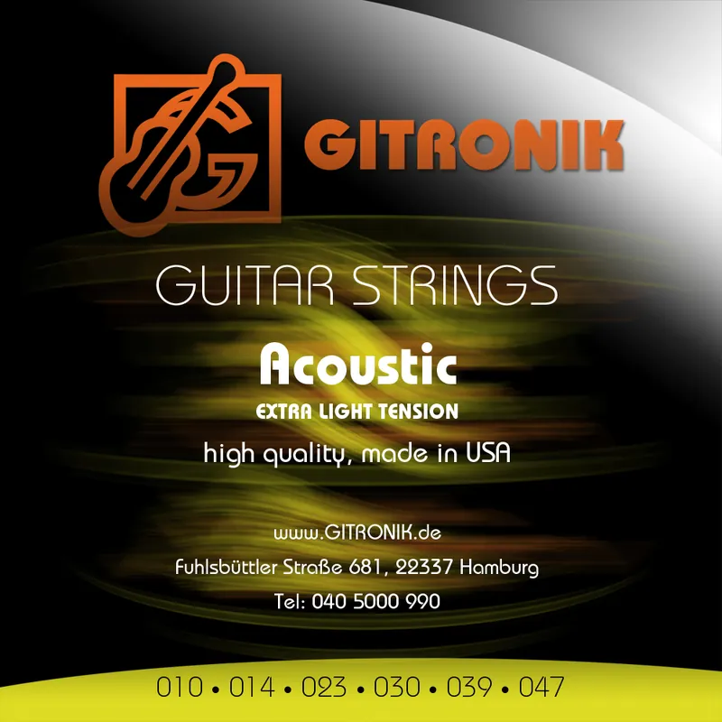 Premium Saiten Gitronik USA Acoustic/Western Schnäppchen