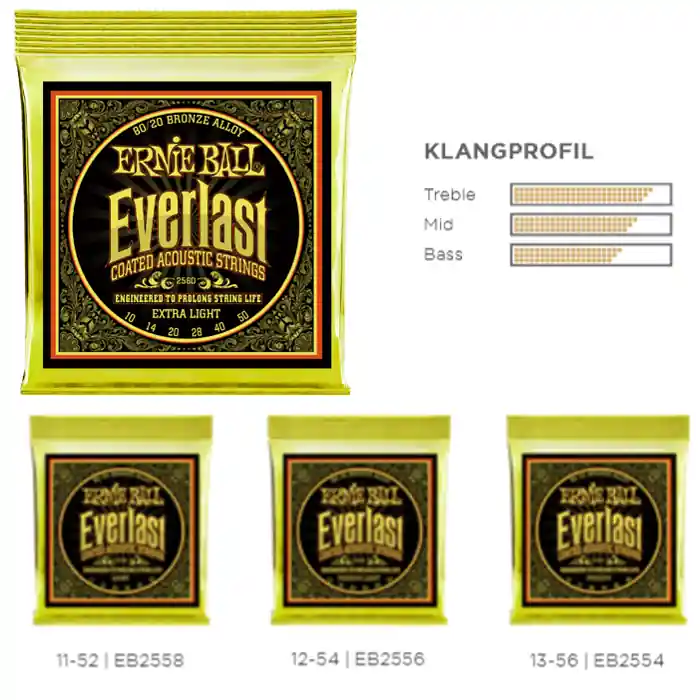 Echt Saitensatz Ernie Ball Everlast COATED