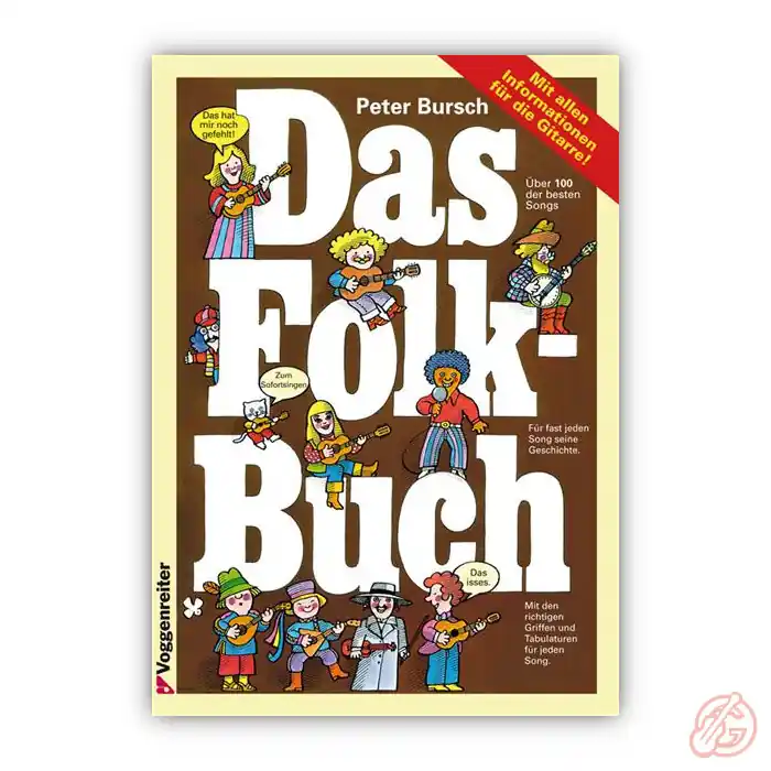 Songbook ‚DAS FOLK-BUCH‘ für Gitarre/Gesang | über 100 Texte, Noten und Akkorde Top-Preis